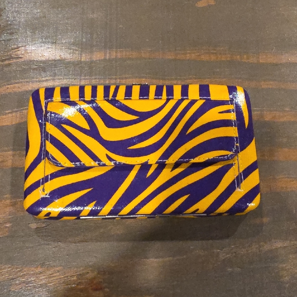 Purple and Yellow Zebra Print Wallet